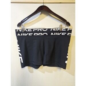 Nike Dri-Fit Women's Running Shorts, Size XL, Black/White, Athletic Gym